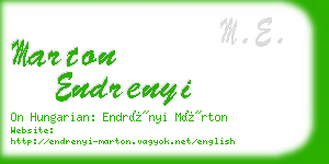 marton endrenyi business card